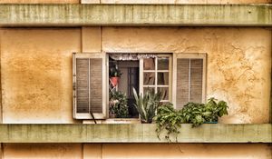 Preview wallpaper window, balcony, flowers