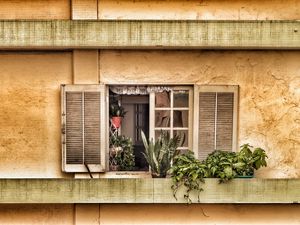 Preview wallpaper window, balcony, flowers