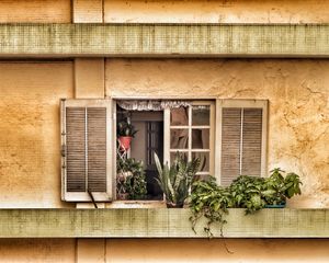 Preview wallpaper window, balcony, flowers