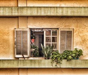 Preview wallpaper window, balcony, flowers
