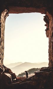 Preview wallpaper window, bird, mountains, light, nature