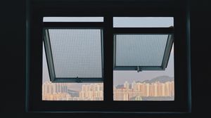 Preview wallpaper window, city, view, dark