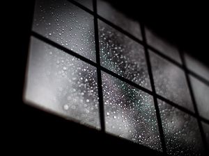 Preview wallpaper window, drops, macro, dark, blur