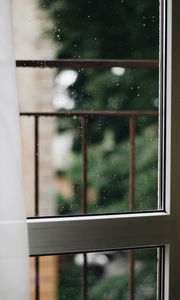 Preview wallpaper window, glass, drops, blur, macro