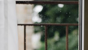 Preview wallpaper window, glass, drops, blur, macro