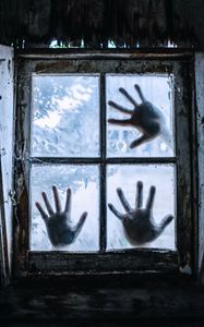 Preview wallpaper window, hands, palms, glass
