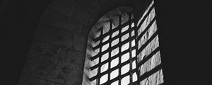 Preview wallpaper window, lattice, light, architecture, black and white, dark