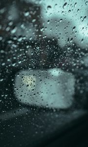 Preview wallpaper window, rain, drops, mirror, car, macro