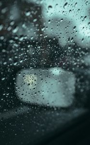 Preview wallpaper window, rain, drops, mirror, car, macro