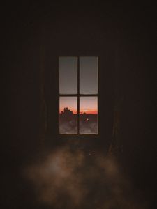 Preview wallpaper window, smoke, dark, view, darkness