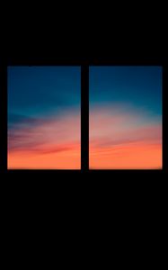 Preview wallpaper window, sunset, sky, black