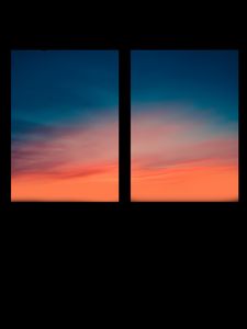 Preview wallpaper window, sunset, sky, black