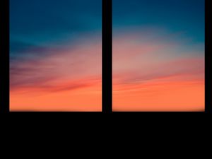 Preview wallpaper window, sunset, sky, black