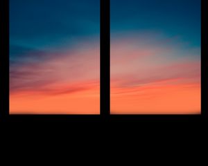 Preview wallpaper window, sunset, sky, black