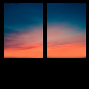 Preview wallpaper window, sunset, sky, black