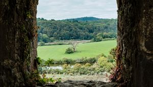 Preview wallpaper window, view, landscape, wall, stone