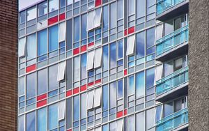 Preview wallpaper windows, balconies, building, facade