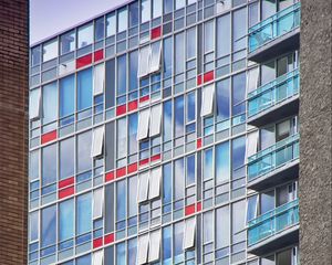 Preview wallpaper windows, balconies, building, facade