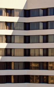 Preview wallpaper windows, balconies, building, facade, shadows