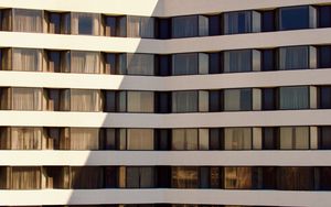 Preview wallpaper windows, balconies, building, facade, shadows