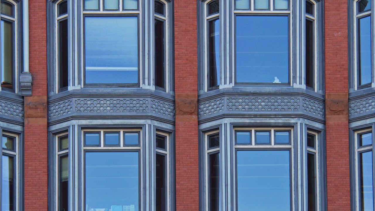 Wallpaper windows, building, architecture, facade, bricks