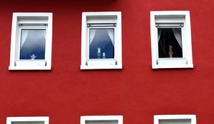 Preview wallpaper windows, building, wall, red, facade