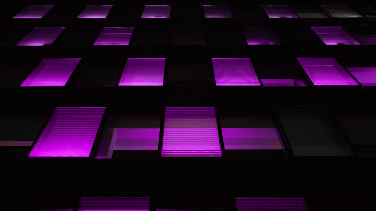 Wallpaper windows, dark, purple, backlight, neon
