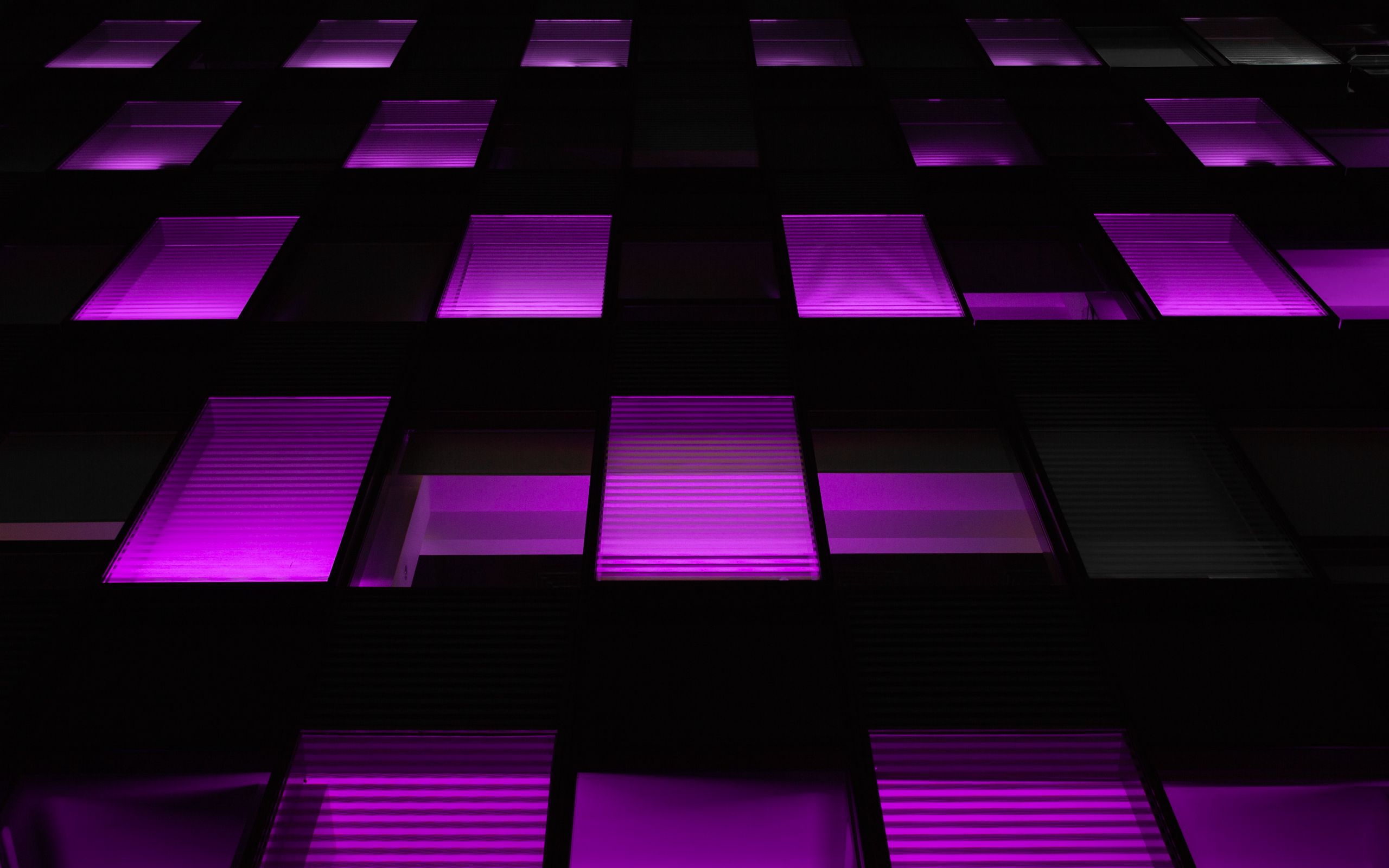 2560x1600 Wallpaper windows, dark, purple, backlight, neon