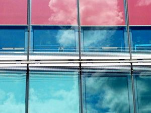 Preview wallpaper windows, facade, building, architecture, clouds