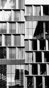 Preview wallpaper windows, glass, facade, building, black and white