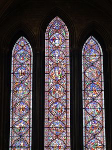 Preview wallpaper windows, stained glass, pattern, architecture
