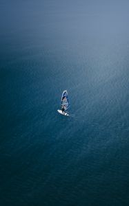 Preview wallpaper windsurfing, surfer, water, aerial view