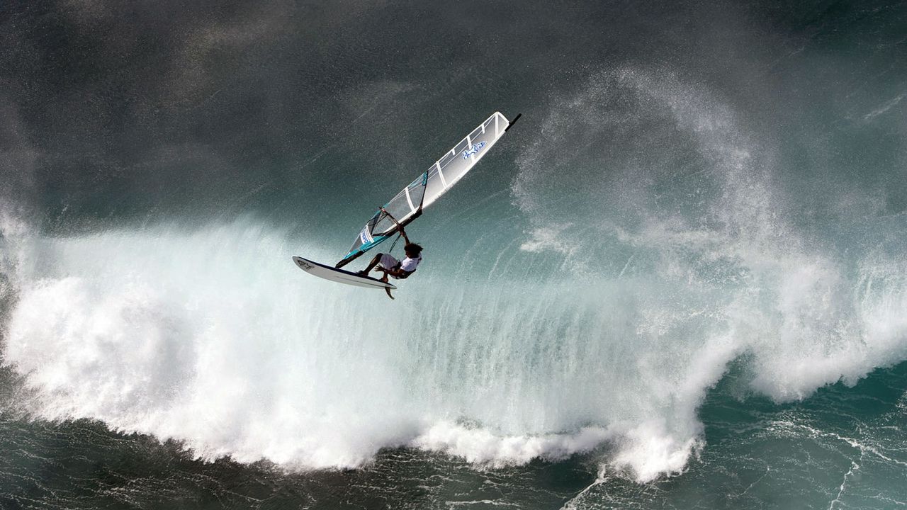 Wallpaper windsurfing, wave, water, sports