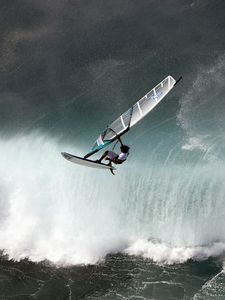 Preview wallpaper windsurfing, wave, water, sports
