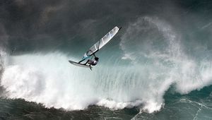 Preview wallpaper windsurfing, wave, water, sports