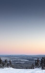 Preview wallpaper winter, horizon, snow, sky, levi, finland