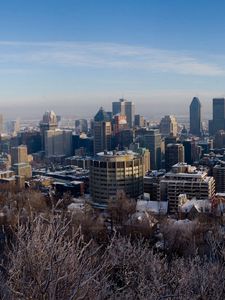 Preview wallpaper winter, montreal, canada, snow, trees