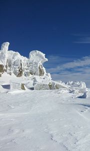 Preview wallpaper winter, mountains, snow, sky