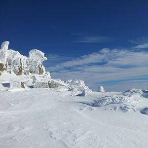 Preview wallpaper winter, mountains, snow, sky