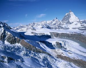 Preview wallpaper winter, mountains, stones, desert, cold