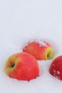 Preview wallpaper winter, snow, apples, cold, new year