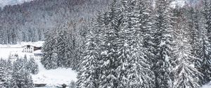 Preview wallpaper winter, snow, mountains, aerial view, italy