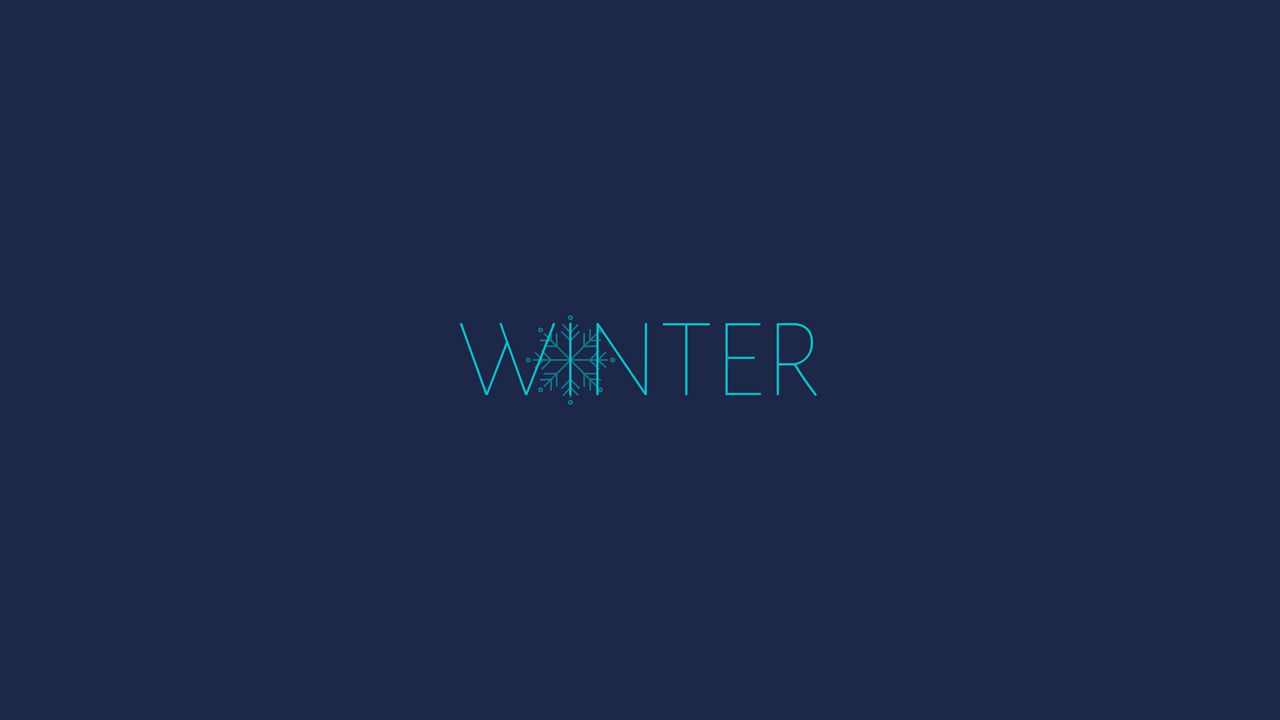 Wallpaper winter, word, snowflake, inscription