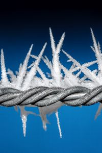 Preview wallpaper wire, hoarfrost, snow