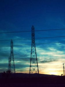 Preview wallpaper wire, sky, sunset
