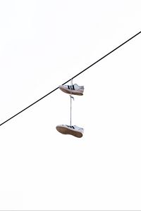 Preview wallpaper wire, sneakers, minimalism, white