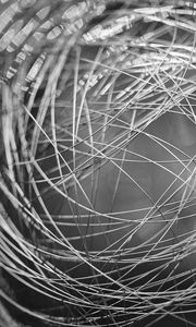 Preview wallpaper wire, weave, black and white, macro