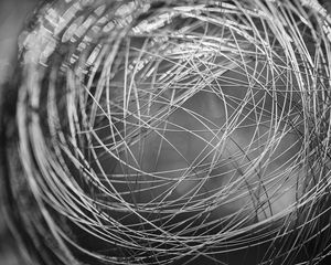 Preview wallpaper wire, weave, black and white, macro