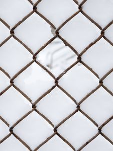 Preview wallpaper wire, weave, snow, macro, white