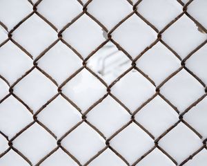 Preview wallpaper wire, weave, snow, macro, white